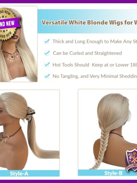26 Inch Human Hair Lace Front Wig 180 Density Pre Plucked Glueless